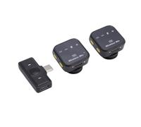ASHATA 2 Pièces Microphone Lavalier sans Fil Réduction de Bruit pour | Traitement du signal numérique, transmission claire, prise en charge de la surveillance des écouteurs, configuration Plug