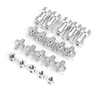 ASHATA 20 Pièces 1/4 3/8 Pouces Mâle Femelle Convertisseur Vis d'adaptation Filetées, Accessoires de Support de Lampe Flash d'appareil Photo en Métal usiné CNC, Support de Trépied de Photographie