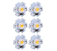 ASHATA 25 Pièces 5 V 1 W Haute Puissance Puces LED 200LM Perles de Lampe pour Bricolage Luminaires Lampe de Poche Spot, Substrat en Aluminium (lumière jaune)