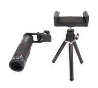 ASHATA 28X TéléObjectif Objectif pour Téléphone avec Trépied | Grand angle 0,6X, macro 20X, Fisheye 198°, construction en alliage d\'aluminium, pince universelle