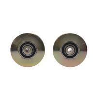 ASHATA 2PCS 4 Pouces Roulettes de Portail Coulissant en V Rainure Double | Construction en acier au carbone, capacité de 3 000 lb, roues à chenilles en V inversées, glisse douce et silencieuse, kit