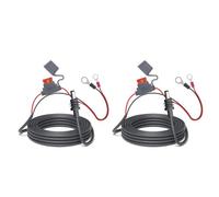 ASHATA 2PCS Câble d'alimentation Directe par Batterie 16AWG 9,84ft pour | Rallonge flexible, connecteur CC, utilisation sur camion RV marin, fils de cuivre étamé, protégé par fusible