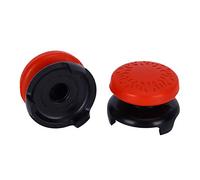 ASHATA 2Pcs Thumb Grip Thumbstick pour , 3D Texture Thumbstick Soft Silicone Cover Grip Stick Joystick Controller Gamepad Key Cap pour (Rouge)