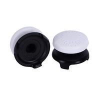 ASHATA 2Pcs Thumb Grip Thumbstick pour, 3D Texture Thumbstick Soft Silicone Cover Grip Stick Joystick Controller Gamepad Key Cap pour (Blanc)