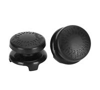 ASHATA 2Pcs Thumb Grip Thumbstick pour PS5, 3D Texture Thumbstick Soft Silicone Cover Grip Stick Joystick Controller Gamepad Key Cap pour PS5(Noir)