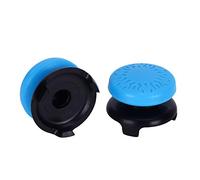 ASHATA 2Pcs Thumb Grip Thumbstick pour PS5, 3D Texture Thumbstick Soft Silicone Cover Grip Stick Joystick Controller Gamepad Key Cap pour PS5(Bleu)