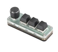 ASHATA 3 Key Macro Pad, RVB Backlight OSU Keypad Mini Programmable Keypad, Multifonctionnel Raccourci Jeu Clavier USB Mécanique Clavier avec Bouton pour DIY Programmation Gaming