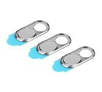 ASHATA 3pcs Bouchon d'objectif de caméra en métal, caméra Ultra Mince Protection de la confidentialité Protection Cover Webcam Cover Blocker Slider pour Smartphone Tablette Bureau Ordinateur (Argent)