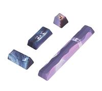 ASHATA 4Pcs Keycaps Personnalisés Motif Elk, Espace, ESC, Entrée et Pavé Numérique Touches Entrée Confortable Sensation de Couleur Durable Motif de Bande Dessinée Personnalité DIY PTB
