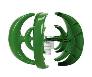 ASHATA 800W Lanterne Éolienne Kit (48V) | Axe vertical, 5 pales, en forme de lanterne, faible résistance au vent, cabines de terrasses de bateaux, plastique en acier