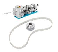 ASHATA 90 Dents Ceinture de, Courroie D'entraînement en Polyuréthane 1,5 M pour le Mini- 0618 0618-3B 7x12 7x14 avec équipement de Ceinture en Aluminium