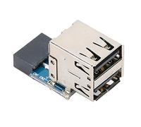 ASHATA 9pin USB Header Male 1 to 4 Female Extension Port, 9PIN to 2 Ports USB2.0 Extended Expansion Port Adapter Computer Equipment Accessories, 9-Pin USB HUB USB 2.0 9 pin pin Connector