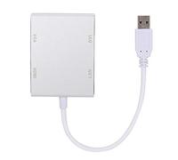 ASHATA Adaptateur de Conversion USB 3.0 vers et VGA, Alliage D'aluminium Multifonctionnel USB 3.0 vers VGA//LAN/DVI
