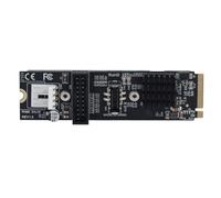 ASHATA Adaptateur de Panneau Avant M.2 M Key PCIe vers USB 3.1, Conception Compacte pour Un Accès aux Données à Grande Vitesse, 22x80mm