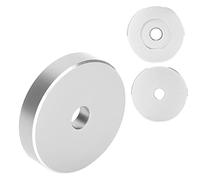 ASHATA Adaptateur de Platine Vinyle 45 TR/Min, Feuille de Conversion à Grand Trou, Adaptateur de Pince en Vinyle Noir pour la Plupart des Disques à Grand Trou, Stabilisateur en Aluminium pour Une