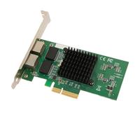 ASHATA Adaptateur de Serveur PCIe, Carte Réseau de Serveur PCIe Gigabit Ethernet, Port RJ45 10 100 1000 Mbps PCI Express X4 Carte Réseau PCIe Stable pour Ordinateur de Bureau