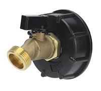 ASHATA Adaptateur de Vidange de Réservoir, Vanne de Robinet en Laiton Résistant pour Conteneurs IBC Britanniques et Européens pour Un Contrôle Précis du Débit et Une étanchéité Sécurisée