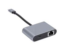 ASHATA Adaptateur Ethernet de Type C vers 2,5 Gbit/s, Chargement PD Haute Vitesse pour Ordinateur Portable, Adaptateur Réseau Gigabit RJ45 en Alliage D'aluminium pour Le Streaming UHD 8K et Les Jeux
