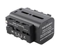 ASHATA Adaptateur Factice d'alimentation de Batterie pour NP F970 F550 F770 avec la Caméra Double Face L'alimentation de Batterie Mount 9000mAh DC 7.4V a Produit L'entrée de Type C