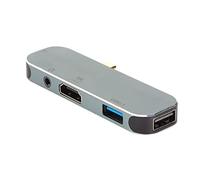 ASHATA Adaptateur Multiport de Concentrateur de Type C avec Port de Charge PD, Concentrateur de Convertisseur de Type C vers + USB3.1 + USB2.0 + PD + AUX, Station d'accueil de Type C