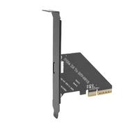 ASHATA Adaptateur PCIe 4.0 X4 à OcuLink SFF 8612, Carte Graphique Externe SFF 8611 avec Structure Stable 64 Gbps Compatible avec Plusieurs Systèmes D'exploitation pour NVME SSD GPU EGPU