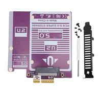 ASHATA Adaptateur PCIe 5.0 X4 vers U.2, Adaptateur de Disque Dur Haute Vitesse 128 Gbit/s, Carte D'extension SFF8639 avec Support pour PC