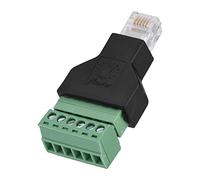 ASHATA Adaptateur RJ12 6P6C à 6 Broches, Ethernet Adaptateur de borne RJ12 6P6C mâle à vis à 6 Broches, connecteur de bornier RJ12 connecteur à vis connecteur de convertisseur
