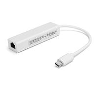 ASHATA Adaptateur USB C vers Ethernet, Adaptateur Ethernet RJ45 vers Type C, Accessoire Réseau 100M de Type C vers USB 2.0 pour XP/7/8/pour OS X(Blanche)