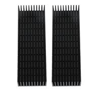 ASHATA Ailettes de Refroidissement de Radiateur de Puissance en Aluminium 120x40x20mm, Kit de Dissipateur Thermique à Fente Durable pour Puces électroniques, 2 Pièces pour Ultrasons (Sans adhésif)
