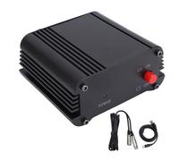 ASHATA Alimentation 48V, Filtre à Bruit en Alliage en Aluminium pour Carte Sonore de Mélangeur Microphone, avec Câble Sonore XLR pour L'enregistrement en Streaming en Direct