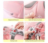 ASHATA Anneau de Flotteur de Natation Non Gonflable et Doux pour la Peau pour bébé de 3 à 24 Mois avec Flotteur de Queue - Entraîneur de Natation étanche pour Bébés Garçons et Filles, de Piscine,