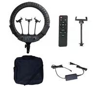 ASHATA Anneau Lumineux LED 45,7 Cm, Bicolore 3200 K-5500 K, Lumière Continue de Studio, Kit d'éclairage de Photographie pour Vidéoconférence, Maquillage, Streaming en Direct