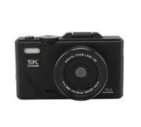 ASHATA Appareil Photo Numérique 5K, 75MP HD 18X Zoom Numérique Autofocus, Appareil Photo Rétro sans Miroir avec écran Rabattable de 3 Pouces pour la Photographie de Voyage (Black)