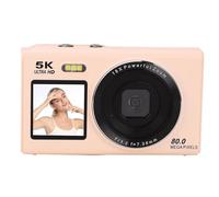 ASHATA Appareil Photo Numérique 5K, 80 MP pour la Photographie et Youtube, avec Double écran 2,8 Pouces et 1,5 Pouces, Zoom Numérique 18 x, Flash intégré, Mise au Point Automatique, pour (64GB)