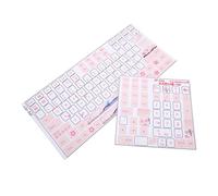 Ashata autocollants universels claviers anglais rose et blanc 84-108 touches PC/ordinateur/ordinateur portable