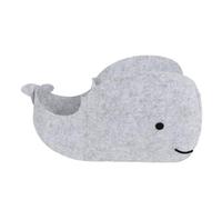 ASHATA Bacs de Rangement en Feutre, Panier de Rangement en Forme de Hale 9,8x14,6x7,9 Pouces, Pliable, pour Articles Divers, Jouets pour Placard de Chambre à Coucher de Maison (Grey)