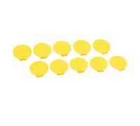 ASHATA Badges Ronds Vierges Jaunes, épingles à Boutons Robustes pour le Bricolage Créatif des Enfants (10PCS)