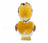ASHATA Boîte à Bijoux en Forme de Hibou émaillé avec Fermeture Magnétique pour le Rangement de Bijoux - Pièce Décorative Peinte à la Main pour la Décoration de la Maison, 7 X 7 X 4 cm.