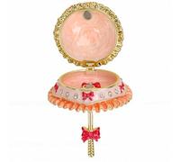 ASHATA Boîte à Bijoux en Forme de Parapluie en émail, Rangement Fantaisiste pour Bagues, Boucles D'oreilles et Colliers, Parfait pour les Cadeaux à la Maison ou au Bureau 6,5x6,5x9cm (PINK)