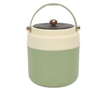 ASHATA Boîte à Déjeuner Thermique Portative en Acier Inoxydable 304, Pot Alimentaire isolé Sous Vide avec Baguettes et Cuillère pour Adultes et étudiants (vert)