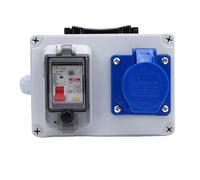 ASHATA Boîte de Distribution Mobile étanche IP44 IP67 Disjoncteur Robuste Prise de Courant pour équipements Haute Puissance dans les Environnements Industriels et Extérieurs Conception PC Robuste