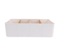 ASHATA Boîte de Rangement de Bureau Compacte avec Disposition Flexible pour le Rangement de la Papeterie et des Cosmétiques, Plateau en Plastique de 26,6 X 12,8 X 7,9 Cm pour la Maison et le Bureau