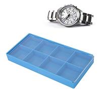 ASHATA Boîte de Rangement de Pièces de Montre, Plateau de Rangement d'horloger en Plastique à 18 Grilles, Couvercle Anti-poussière, étui de d'outils de Montre pour Accessoires de Réparation de,