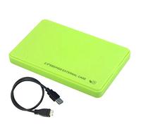 ASHATA Boîtier de Disque Dur Externe de 2,5 Pouces, Boîtier Externe Mobile USB3.0 HDD SSD avec Voyant LED pour Ordinateur de Bureau et Ordinateur Portable (Green)
