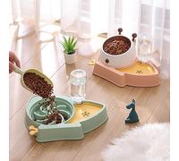 ASHATA Bols d'eau Alimentaires Inclinés Surélevés pour Animaux de Compagnie, Recharge Automatique, pour Chats et Chiens, Forme d'abeille Papillon, Grande capacité, Conception Antidérapante (Rose