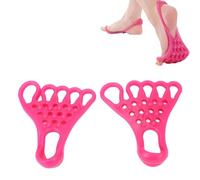 ASHATA Boucadet à Pied d'orteil, Bande D'étirement du Séparateur de Pied pour la Relaxation Musculaire Intetep Strength, Matériau TPR, Conception Non Glissante (Rose Rouge)