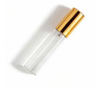 ASHATA Bouteilles Distributrices de Parfum Portables de 10ML, pour les Voyages et les Déplacements, 50 Mini Bouteilles en Verre Rechargeables avec Fonction de Brume Fine (GOLD)