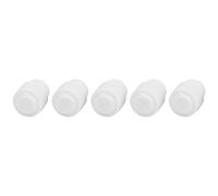 ASHATA Bouton de Capuchon de Pointe de Commutateur de Micro de Guitare électrique 10 Pièces pour Interrupteur à 3 Voies à 5 Voies Barre Plate Noir Blanc Remplacement Non fileté Accessoire (WHITE)