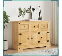 ASHATA Buffet Corona marron 112x44x78 cm bois massif pin mexicain -FHE355083