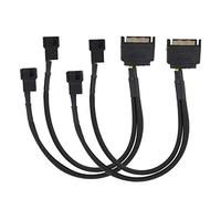 ASHATA Câble adaptateur d'alimentation SATA, câble adaptateur de ventilateur de refroidissement SATA 15 broches à 2 * 4 broches Câble convertisseur 2 voies 22AWG, câble d'alimentation Sata Câble
